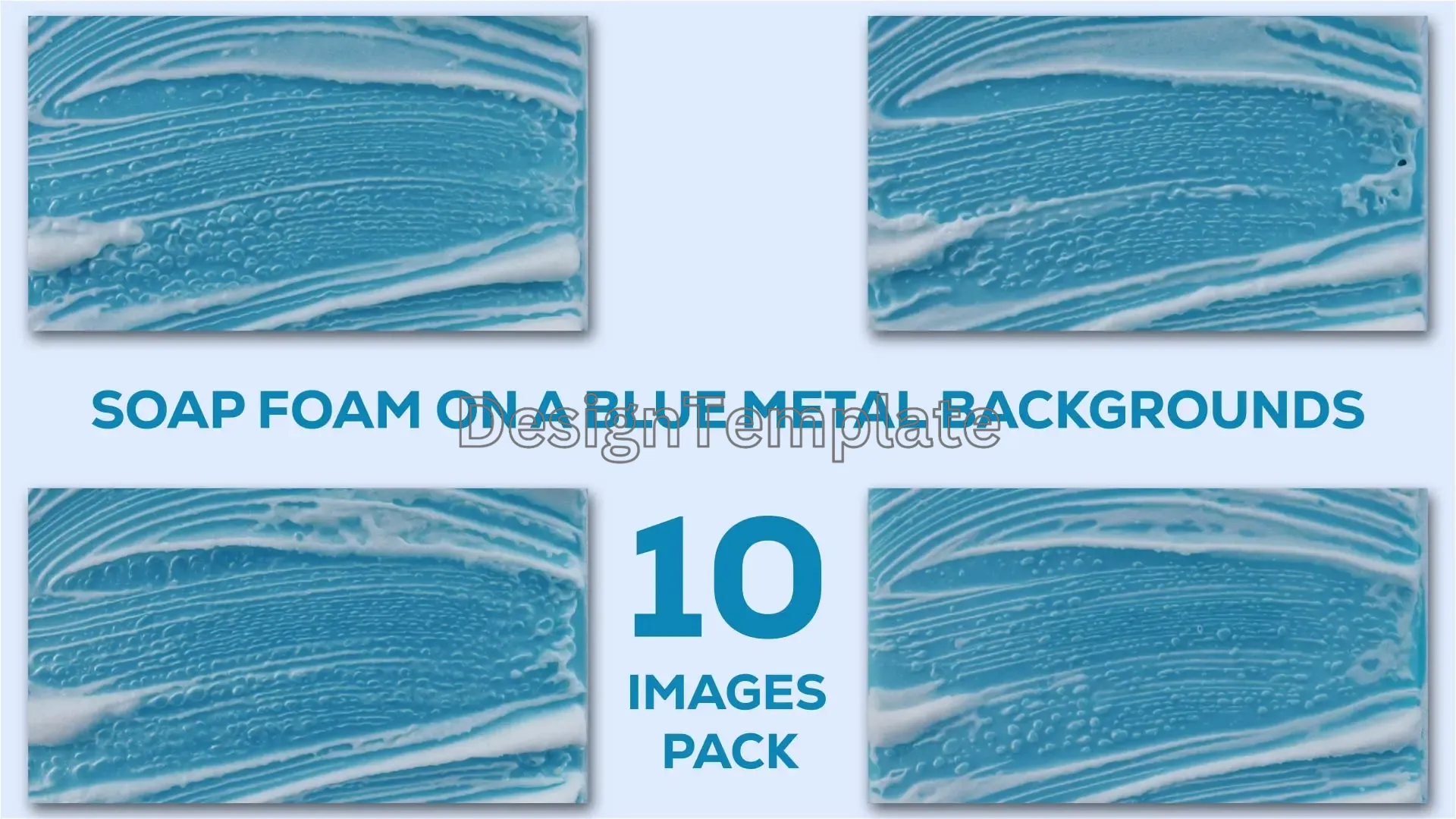 Blue Metal with Soap Foam Streaks Textured Background Images image